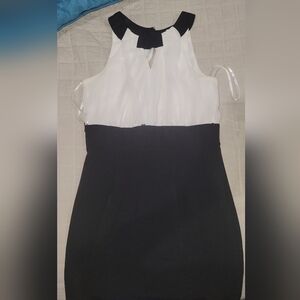 Iz Byer Black and White Dress